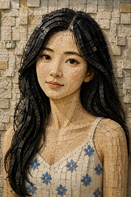 Retrato ficticio: Mosaico 3D