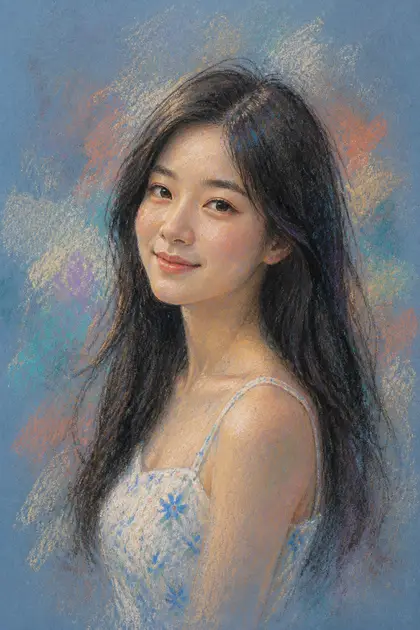 Retrato ficticio: Retrato al pastel seco