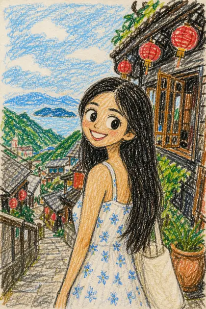 Retrato ficticio: Dibujo infantil con ceras