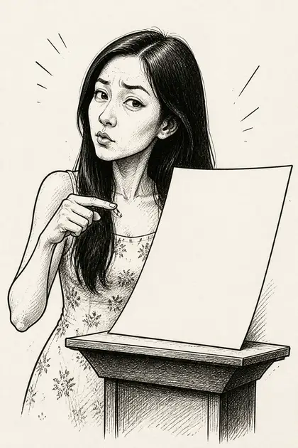 Fictional portrait: Crosshatched Editorial Cartoon