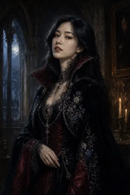 Fiktives Porträt: Gothische Vampirin