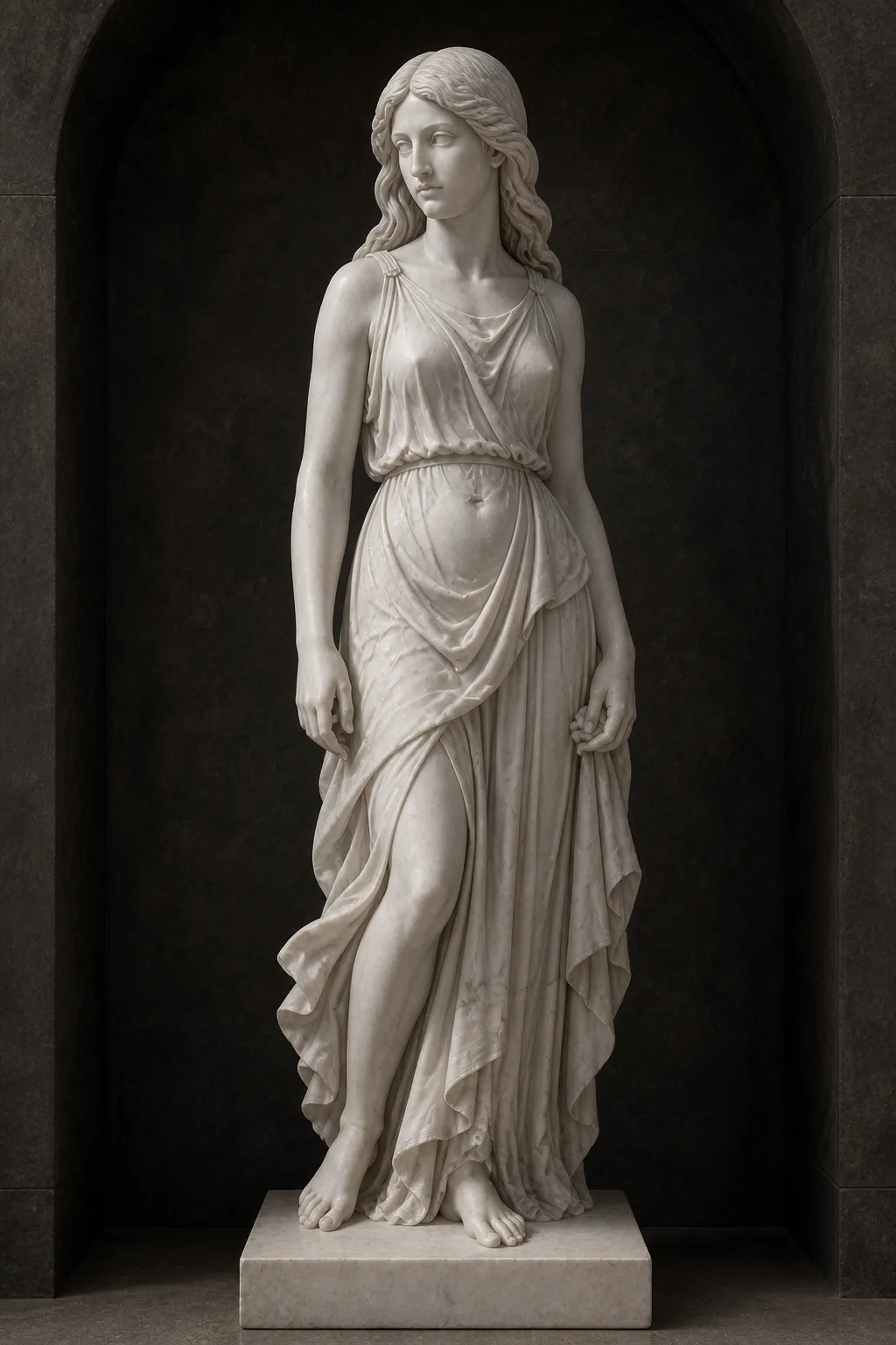 Retrato ficticio: Estatua griega de mármol