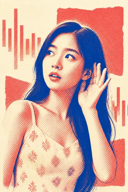 Fictional portrait: Halftone Duotone