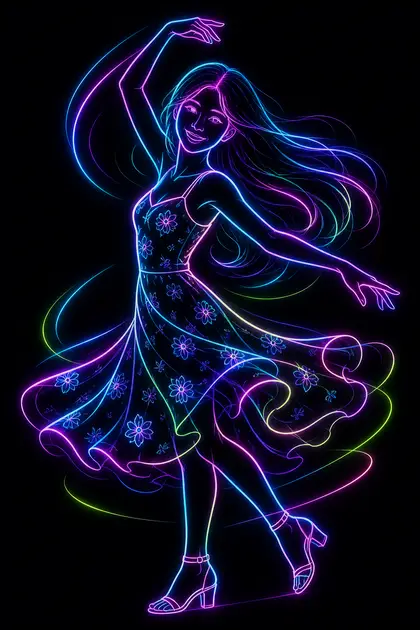 Fictional portrait: Neon Line Glow
