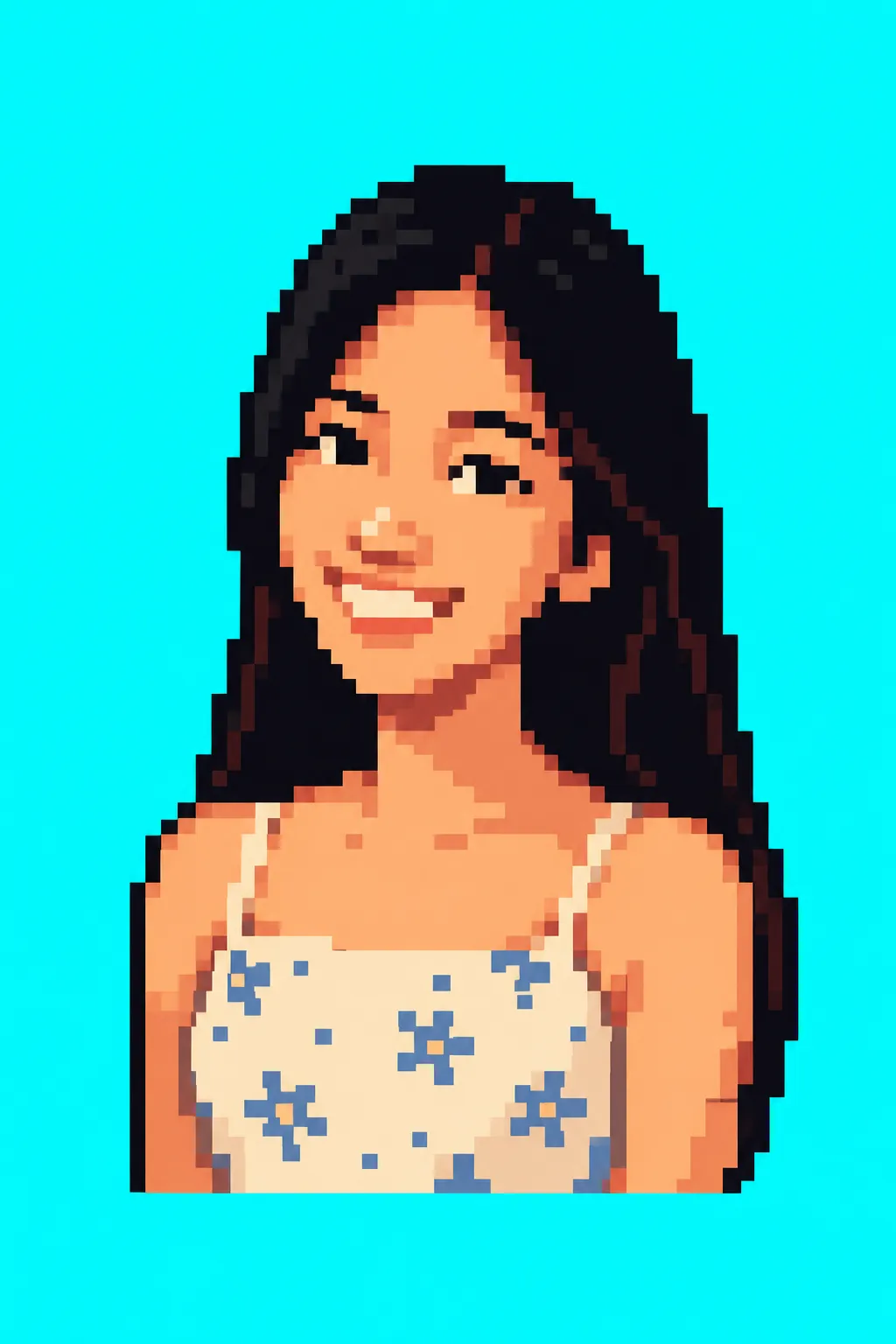 ภาพบุคคลสมมติ: ภาพเหมือนพิกเซล 8-bit
