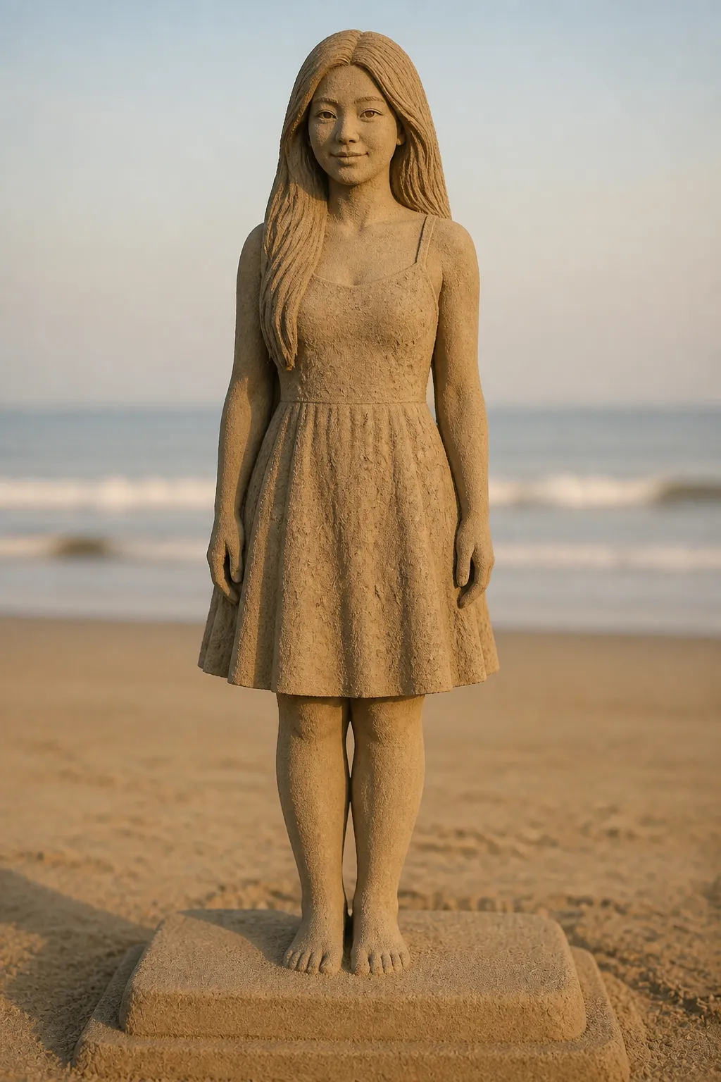 가상 인물 사진: 모래 조각