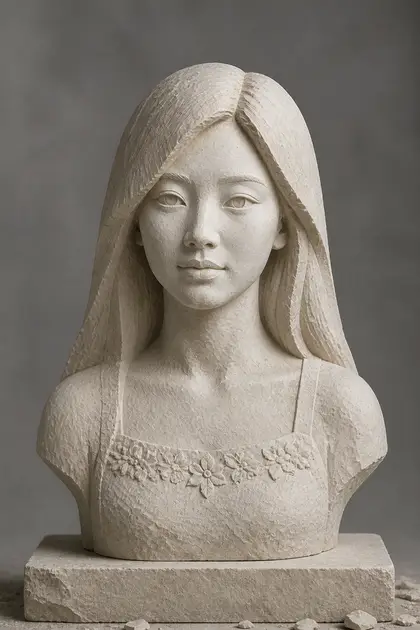 Retrato ficticio: Talla en piedra