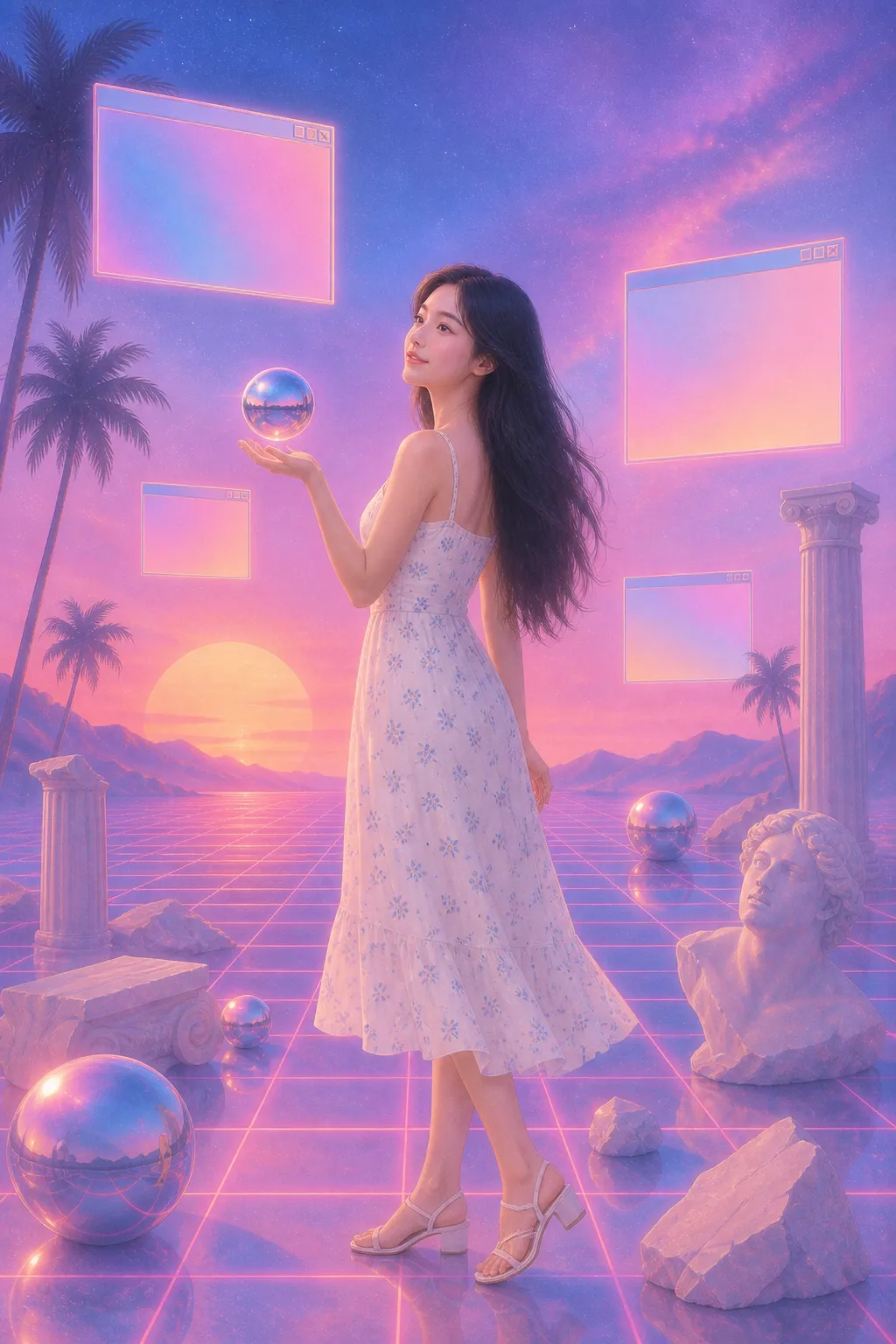 Fictional portrait: Vaporwave